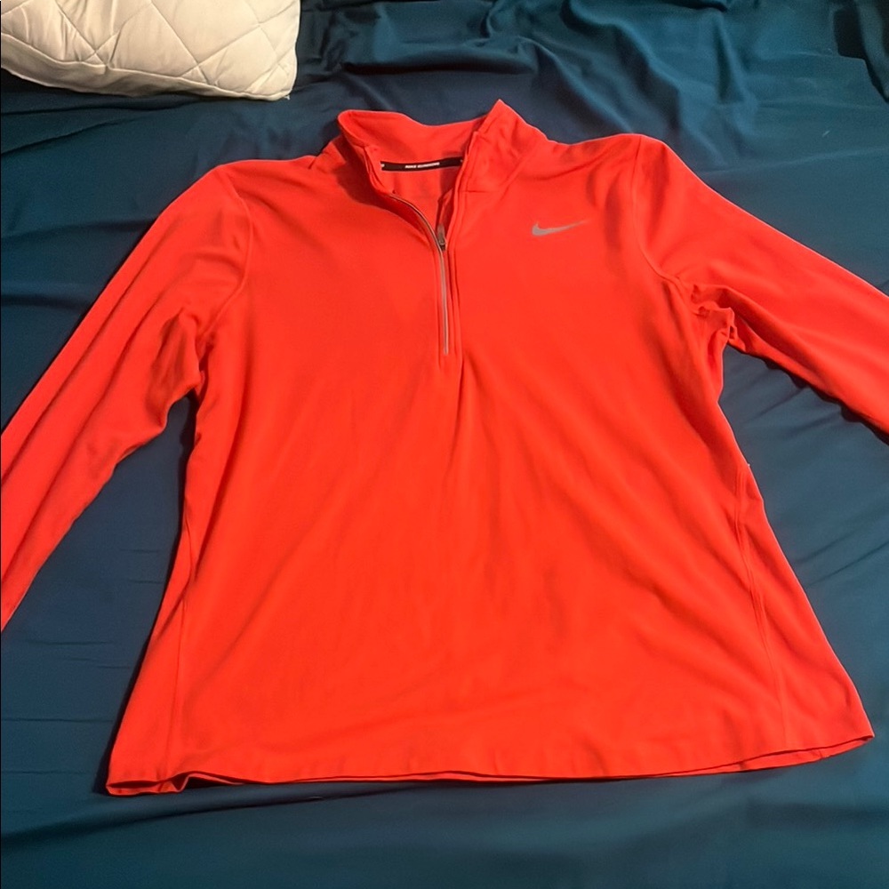 Nike Bright Red Quarter-Zip Top